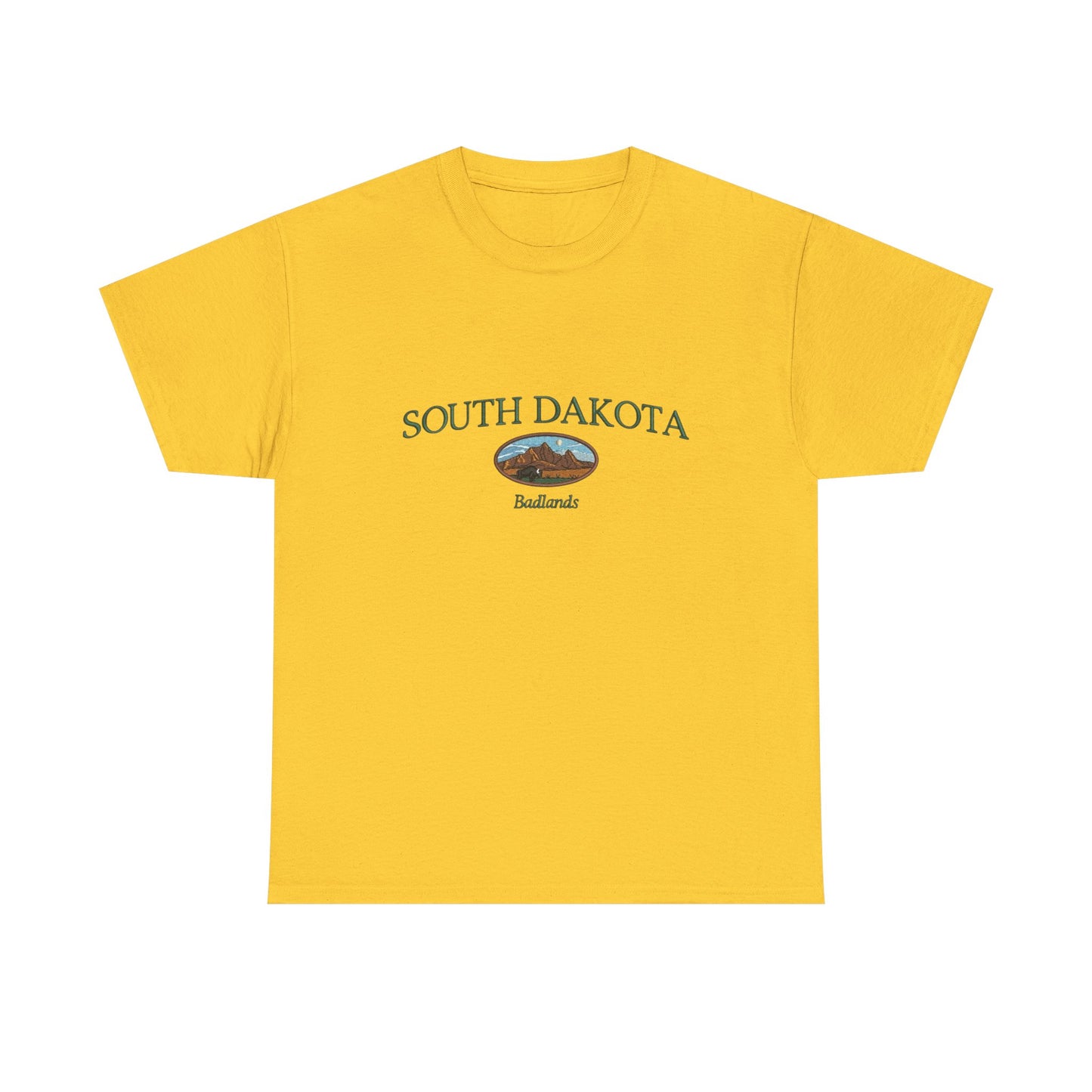 South Dakota Badlands Graphic T Shirt NEW Unisex Heavy Cotton Tee