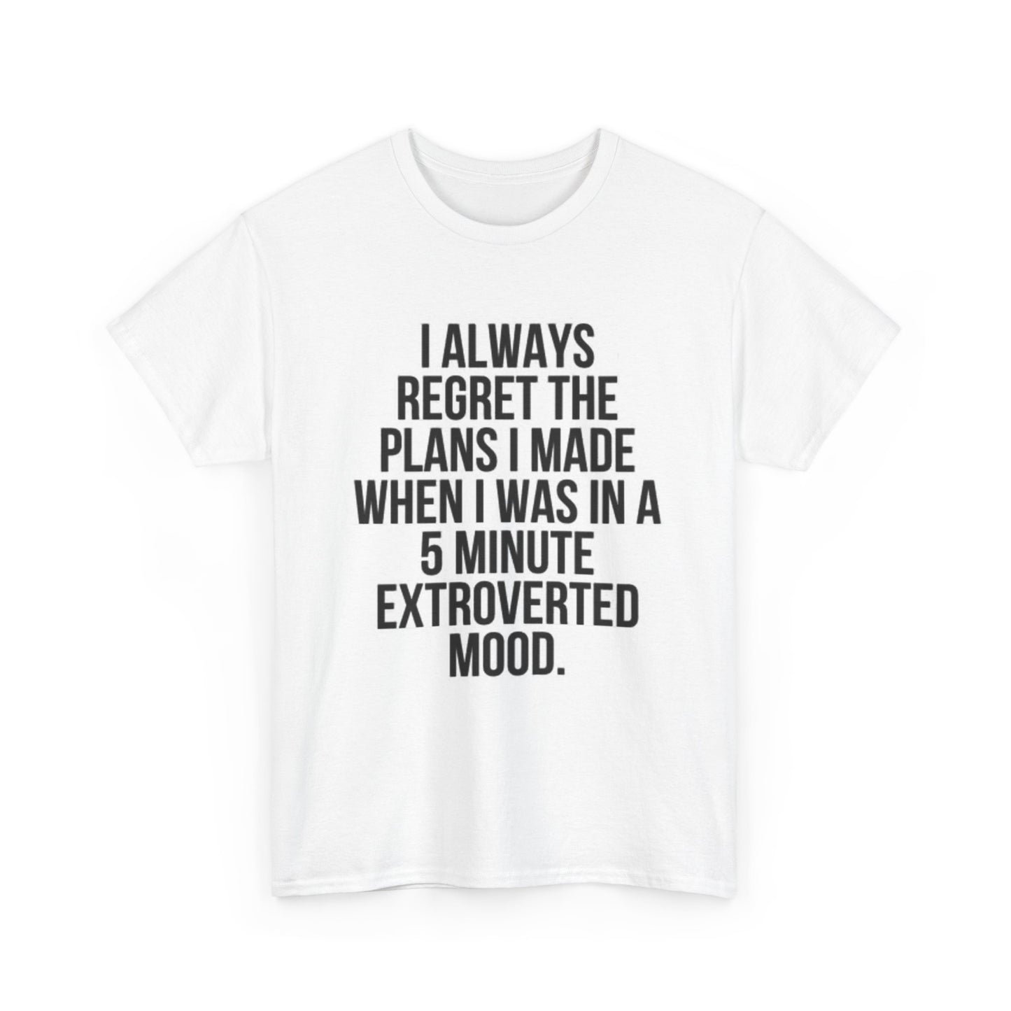 Introvert Extrovert Funny Graphic T Shirt Jokes Comedy Unisex Heavy Cotton Tee