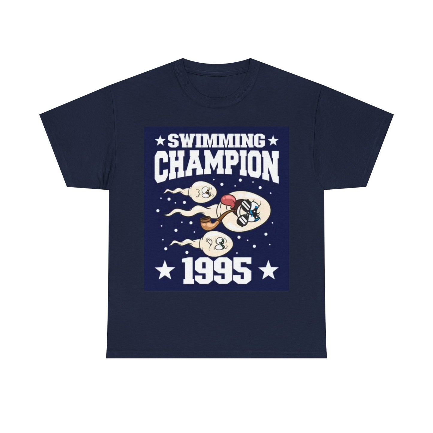 Swimming Champion Tshirt Funny 1985 Jokes Unisex Heavy Cotton Tee