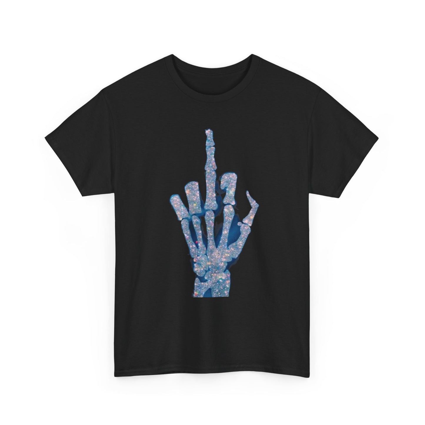 Diamond Middle Finger Graphic T Shirt New Adult Unisex Heavy Cotton Tee