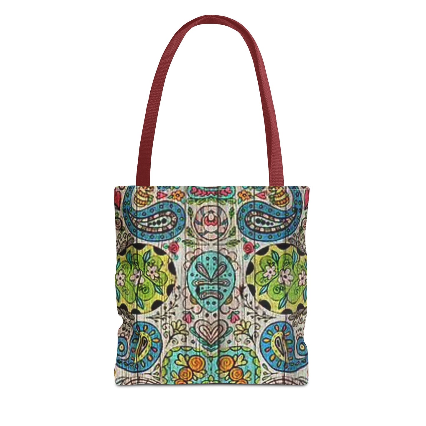 Multi Paisley Green Blue Tan Color BRAND NEW MODERN Tote Bag (AOP)