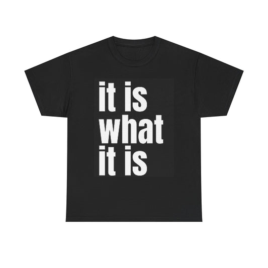 It is What It Is Funny Graphic T Shirt Jokes Unisex Heavy Cotton Tee
