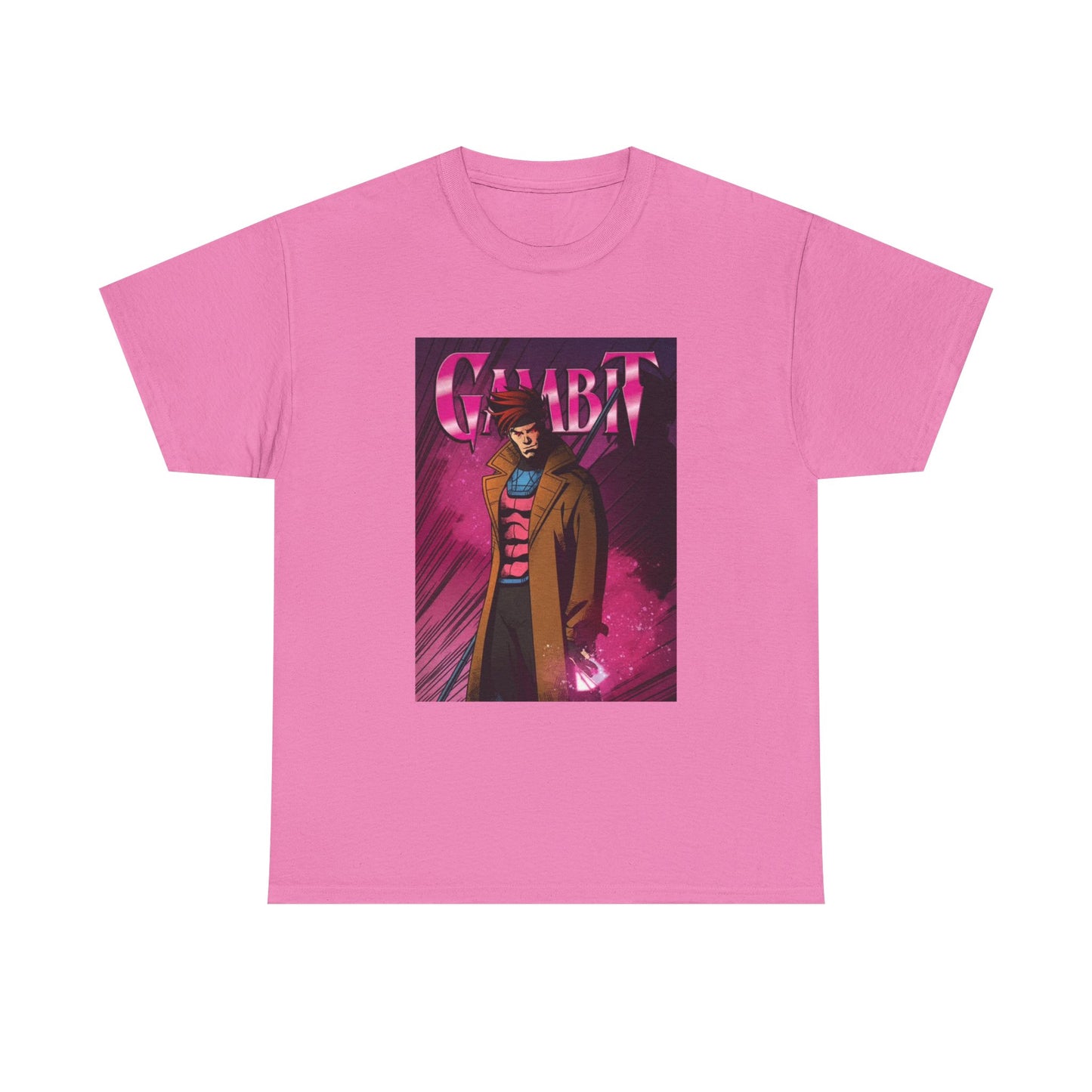Gambit Tshirt Vintage Anime Cartoon Graphic Neon Unisex Heavy Cotton Tee