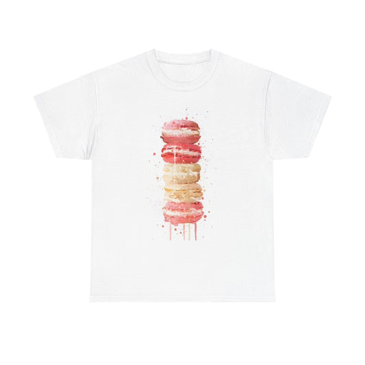 Macaroon Graphic T Shirt Funny Foodie Snack Unisex Heavy Cotton Tee