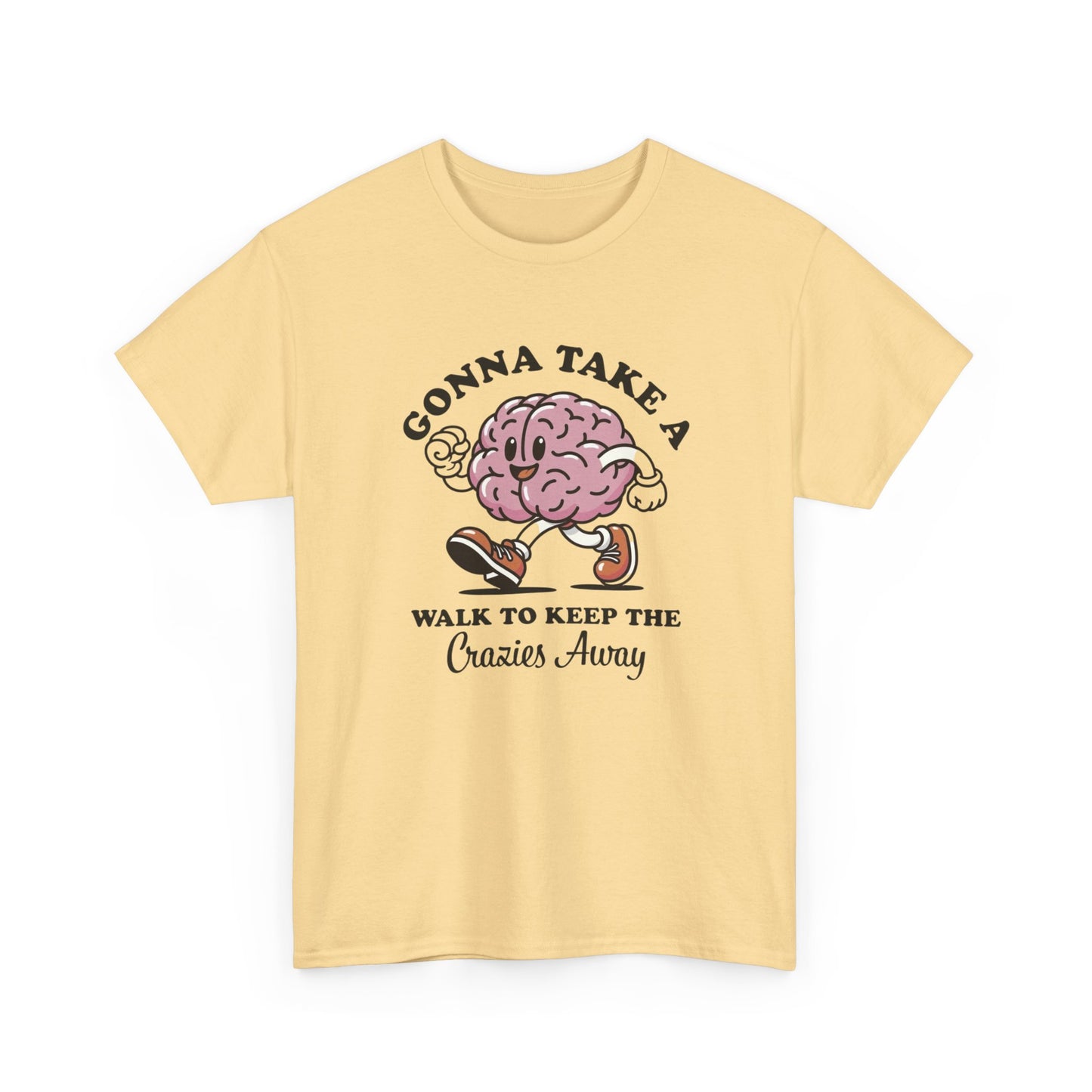 Gonna Take A Walk Mental Health Graphic T Shirt Unisex Heavy Cotton Tee