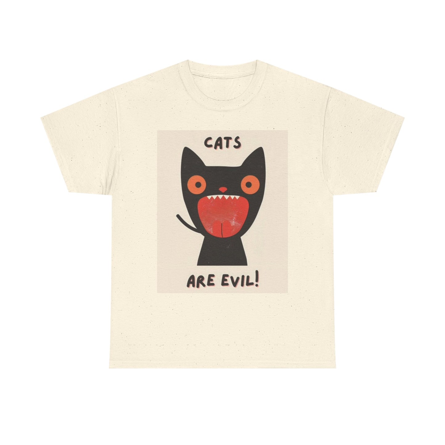 Cats Are Evil Graphic T Shirt Funny kittens Poster Unisex Heavy Cotton Tee
