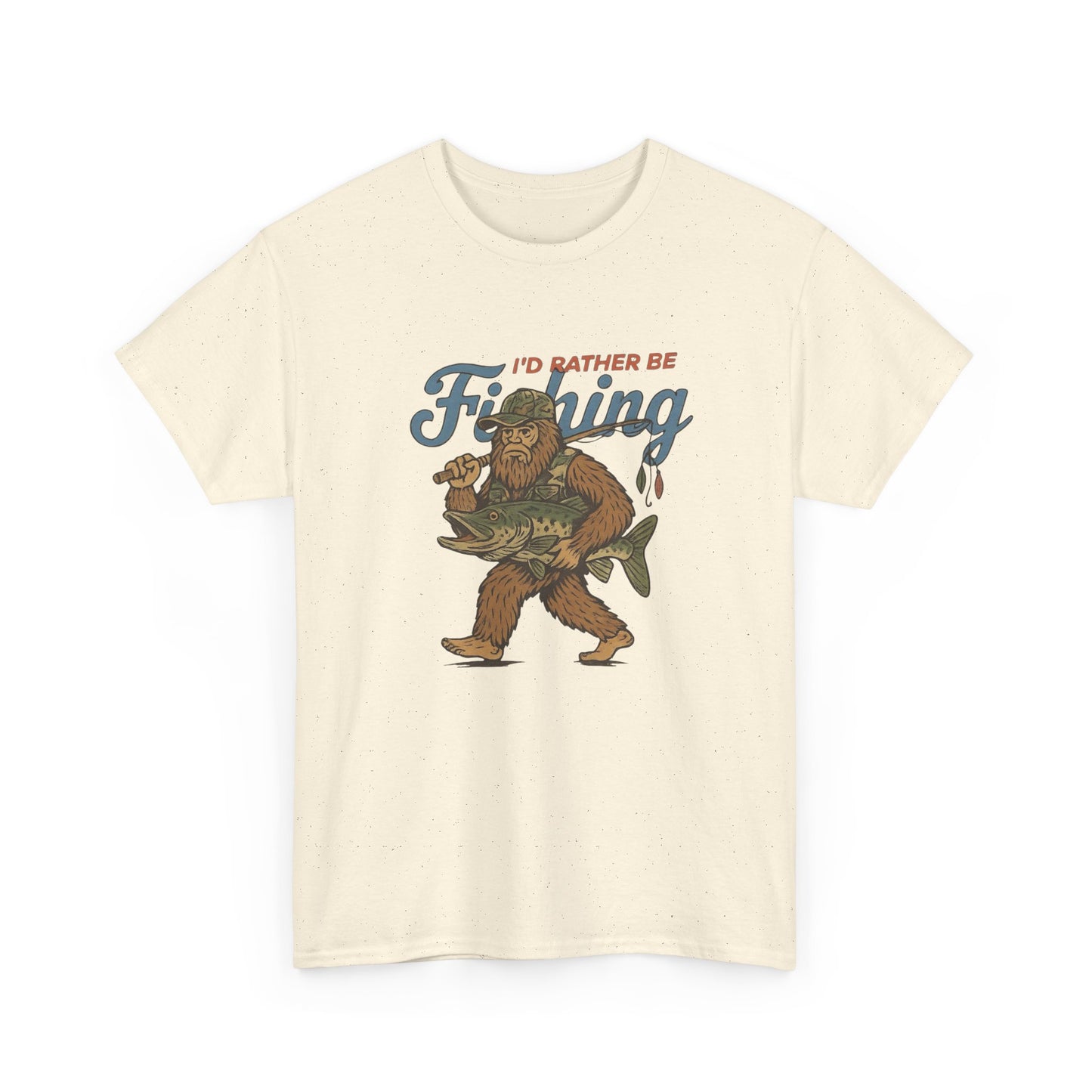 Id Rather Be Fishing Graphic T Shirt Unisex Heavy Cotton Tee