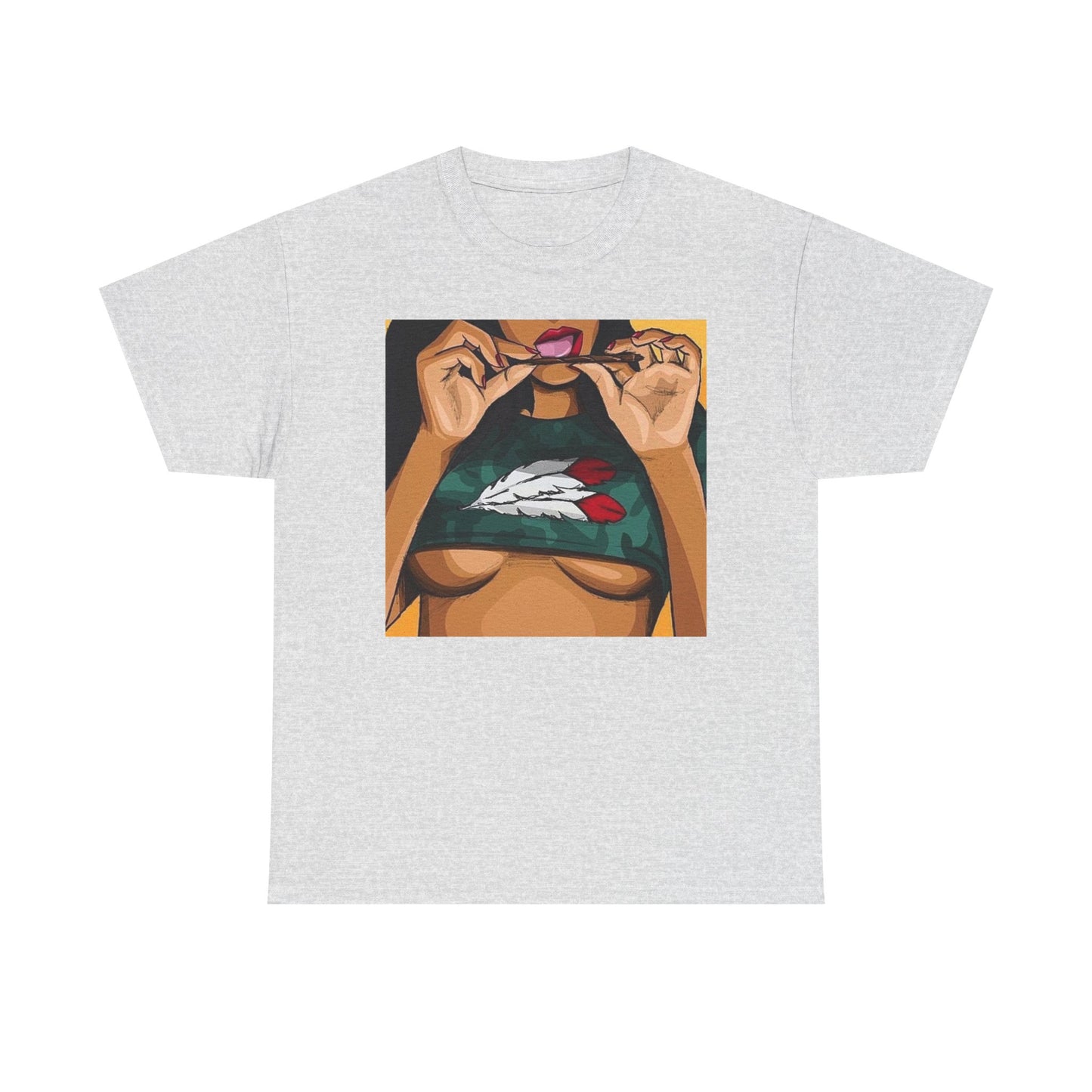 Rolling A Blunt Graphic T-Shirt Women's Heavy Comfy Cotton Tee