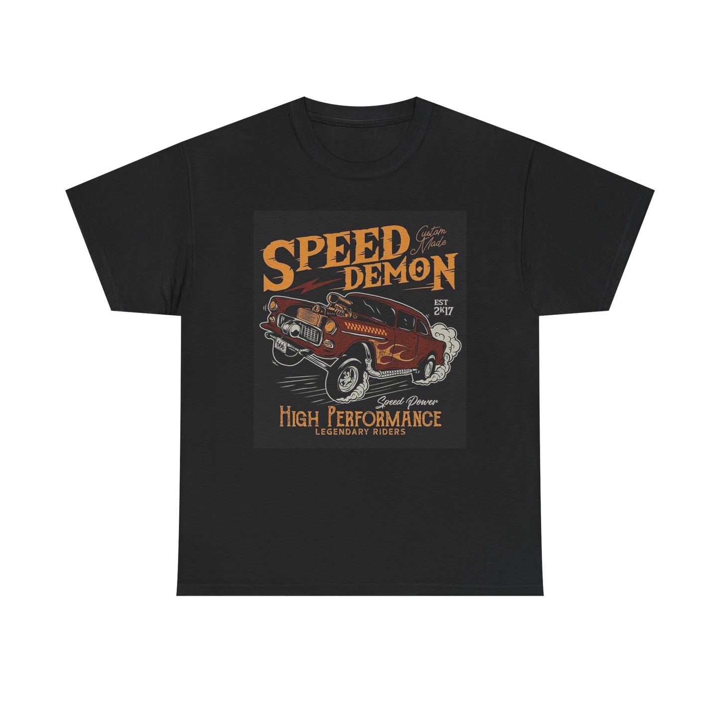 Speed Demon Graphic T Shirt Vintage Unisex Heavy Cotton Tee