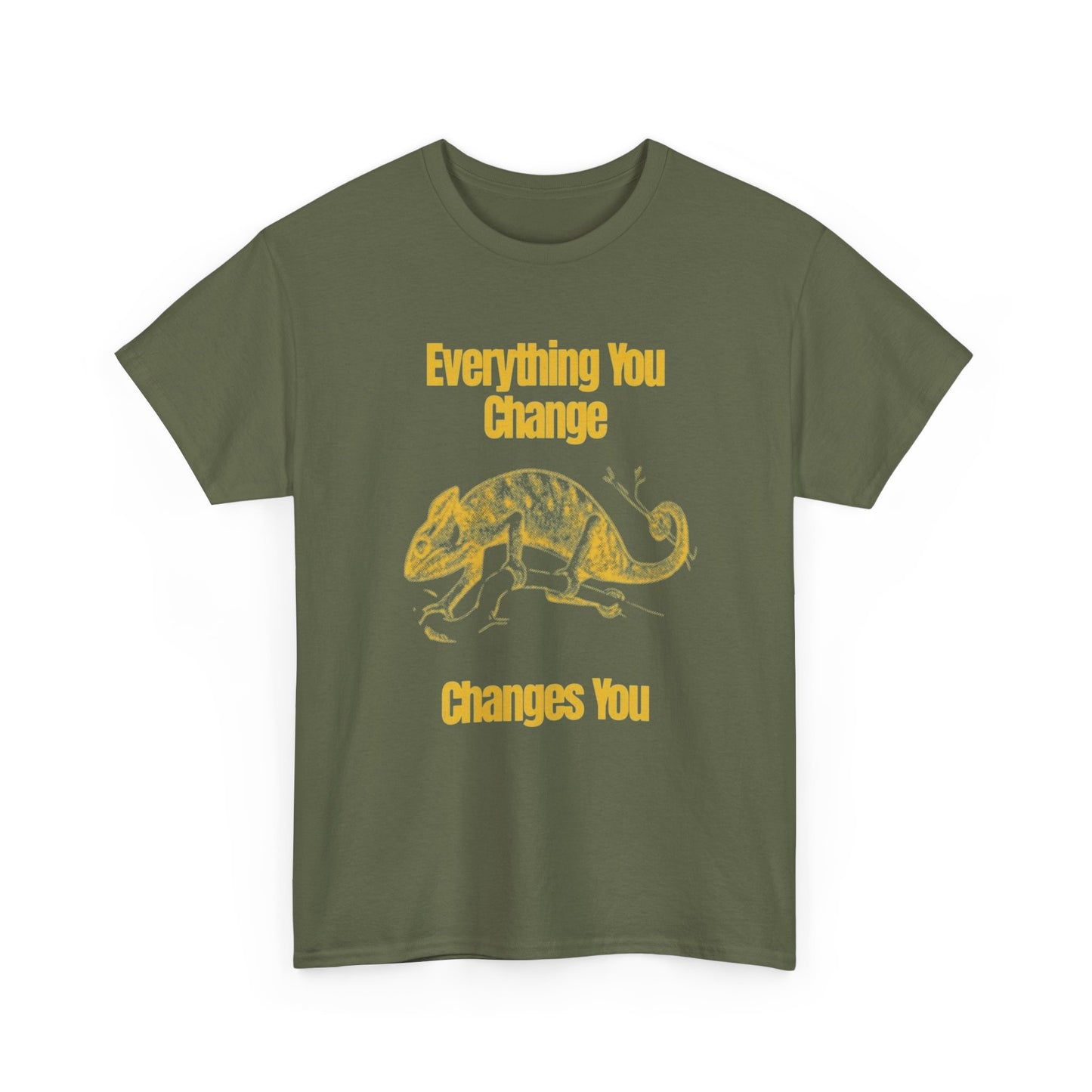 Everything You Change Chameleon Graphic T Shirt Unisex Heavy Cotton Gift Vintage
