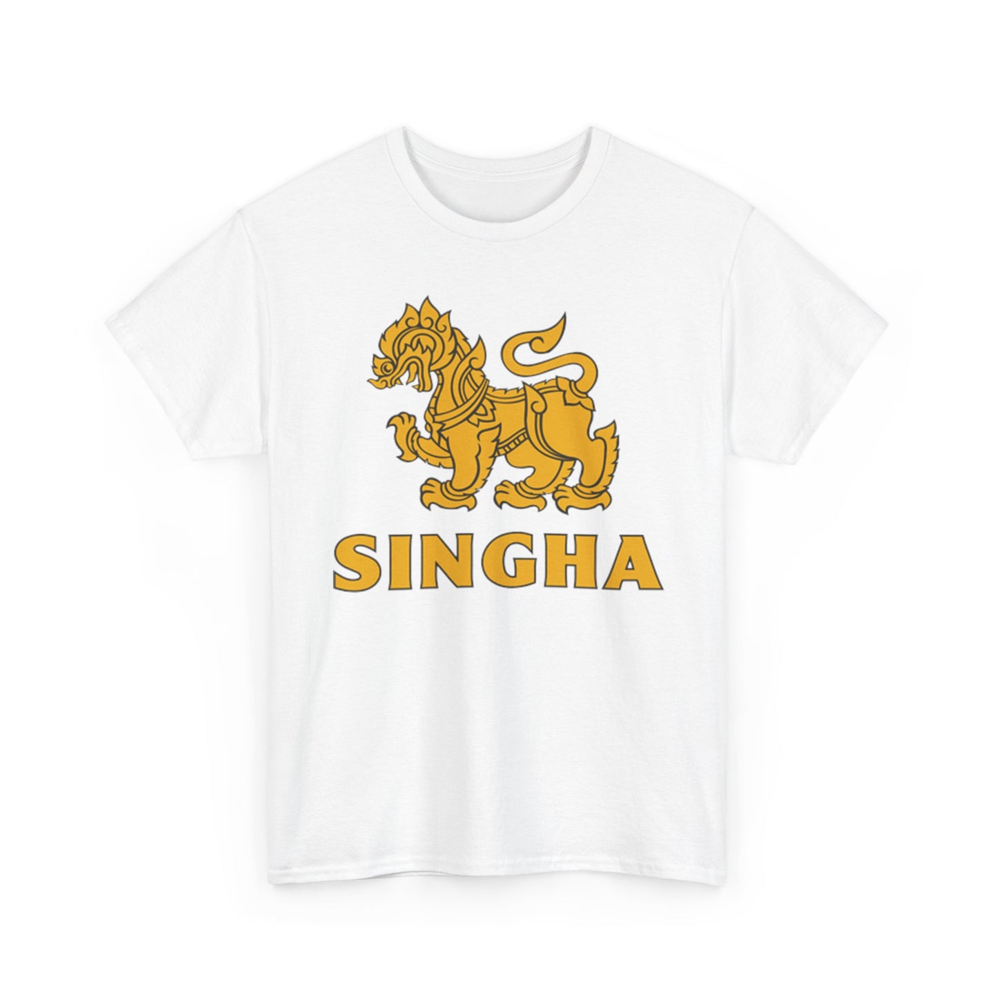 Singha Beer Graphic T Shirt Vintage Unisex Heavy Cotton Tee