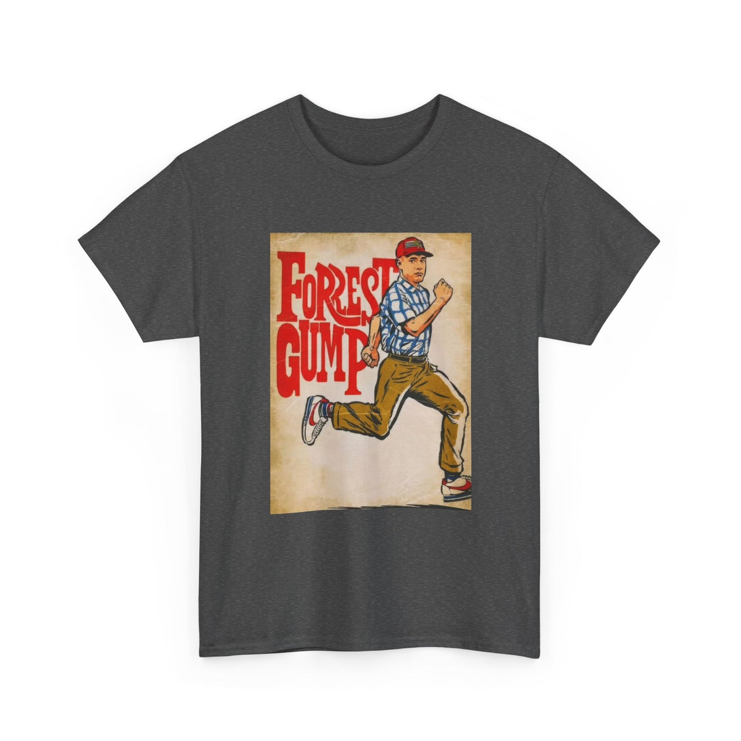 Forrest Gump Tshirt Vintage Retro Movie Poster Unisex Heavy Cotton Tee