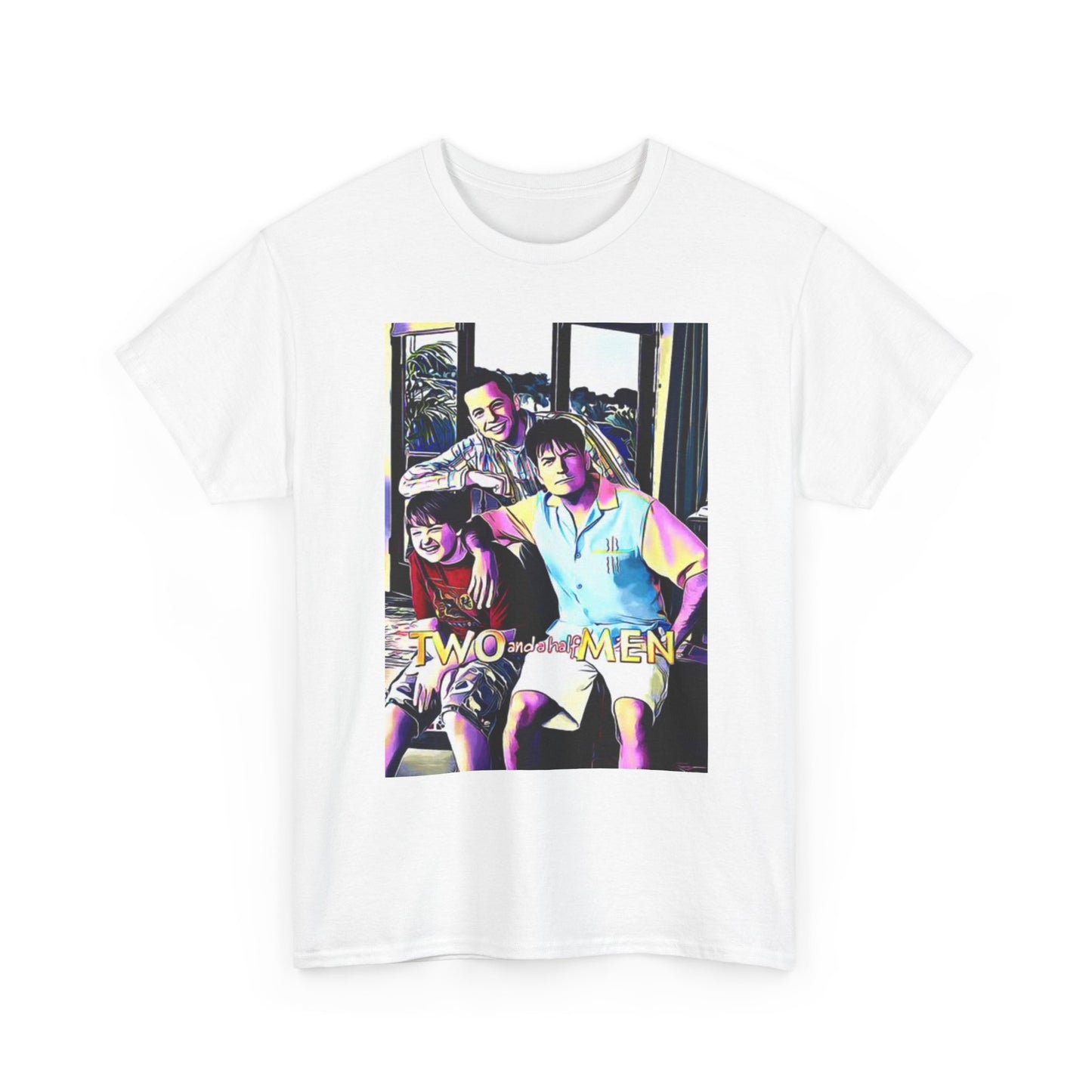 Two And A Half Men T Shirt BRAND NEW Apparel Unisex Heavy Cotton Tee
