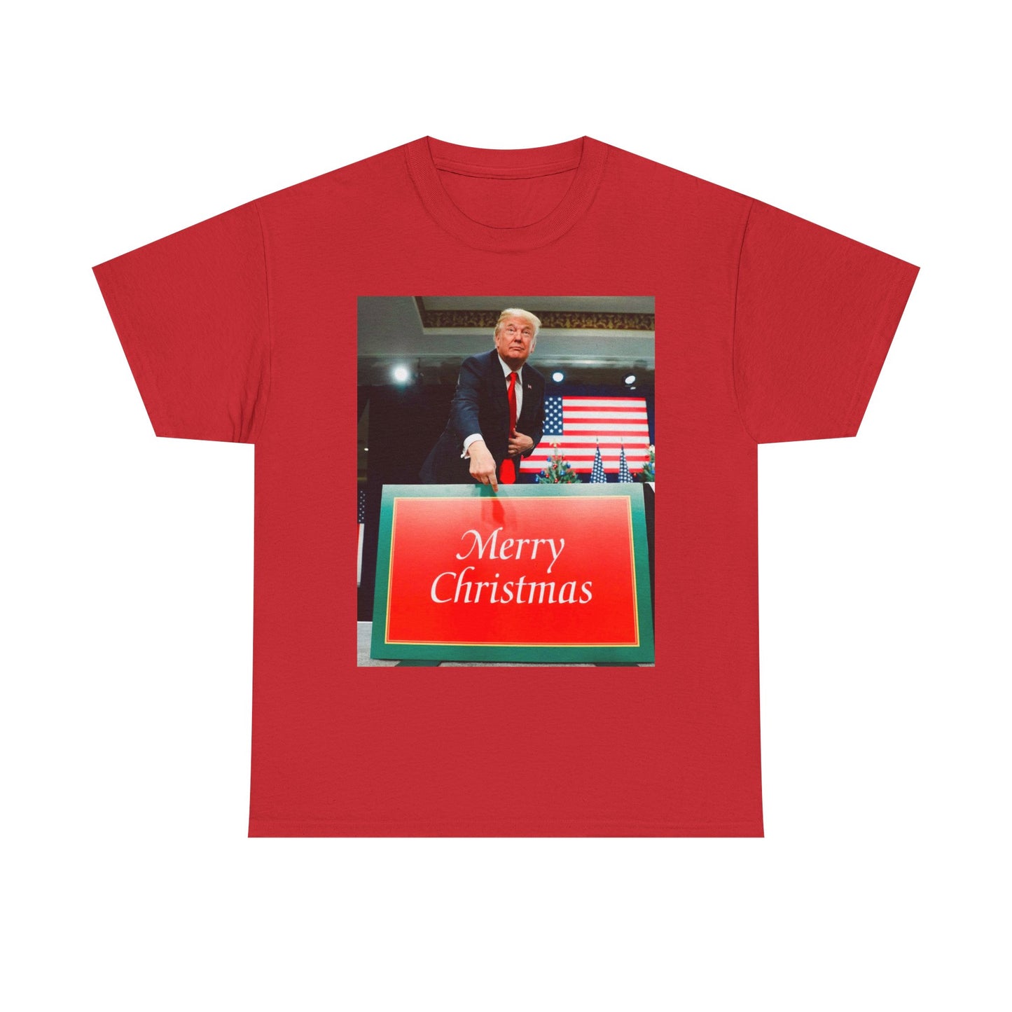 Trump Merry Christmas T Shirt Funny Holidays Graphic Unisex Heavy Cotton Tee3