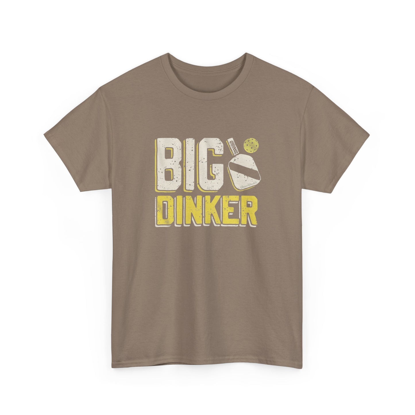 Big Dinker Pickle Ball Graphic T Shirt NEW Unisex Heavy Cotton Tee