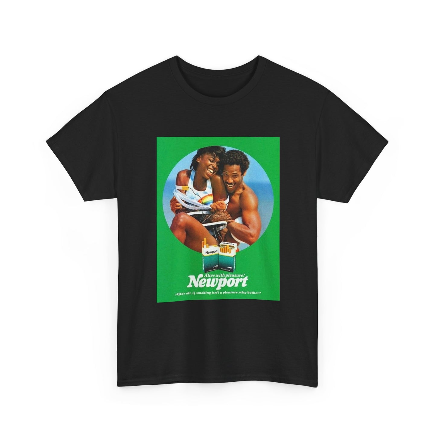 NewPort Cigarette Tshirt Vintage Ad Poster Retro Unisex Heavy Cotton Tee Funny
