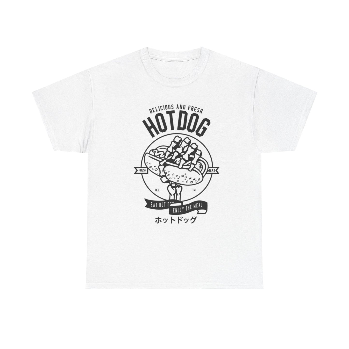 Hot Dog Death T Shirt Funny Graphic BBQ Retro Unisex Heavy Cotton Tee