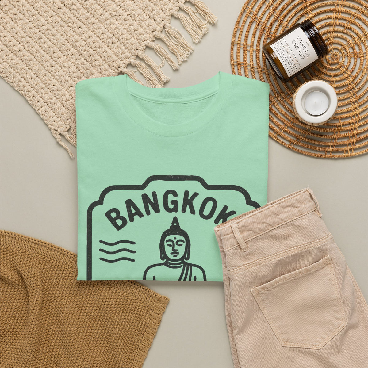 Bangkok Thailand Buddha Graphic T-Shirt Men's Graphic Tee