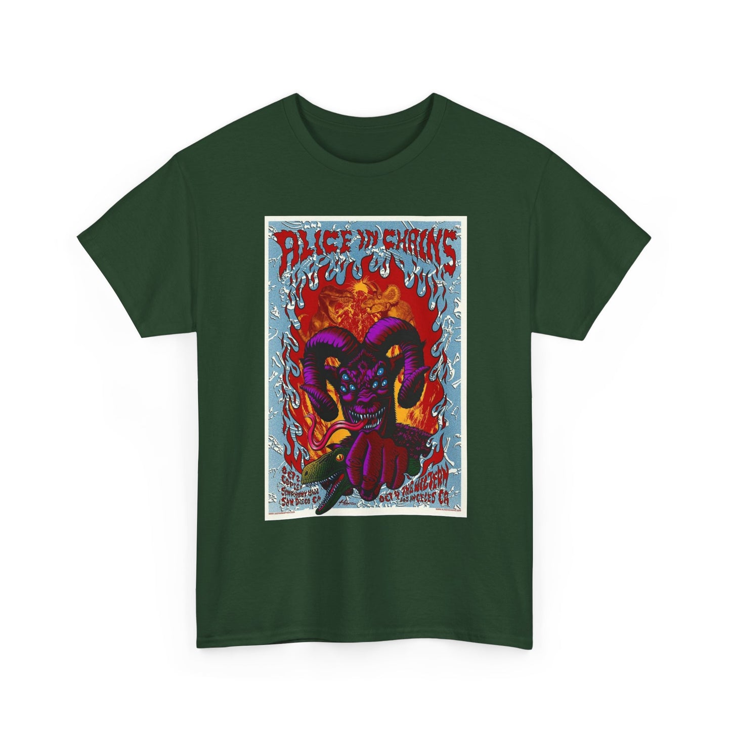 Alice In Chains Rock Band T Shirt Merch Poster Unisex Heavy Cotton Tee