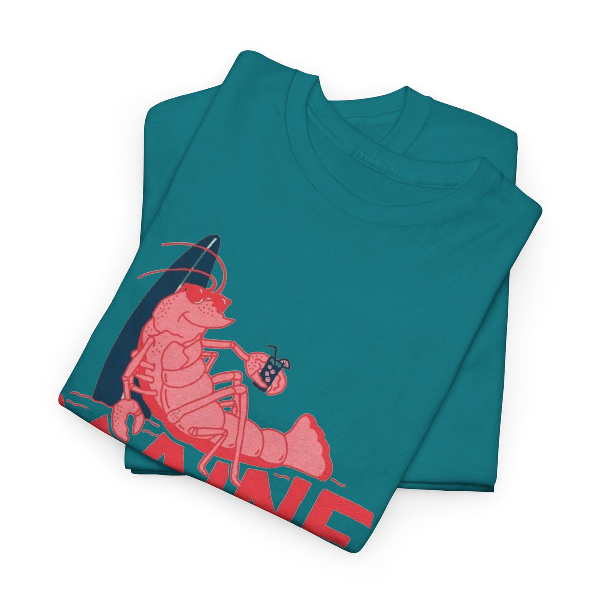 Maine York Beach Lobster Tee | Coastal Vacation Shirt Men's Graphic T Shirt