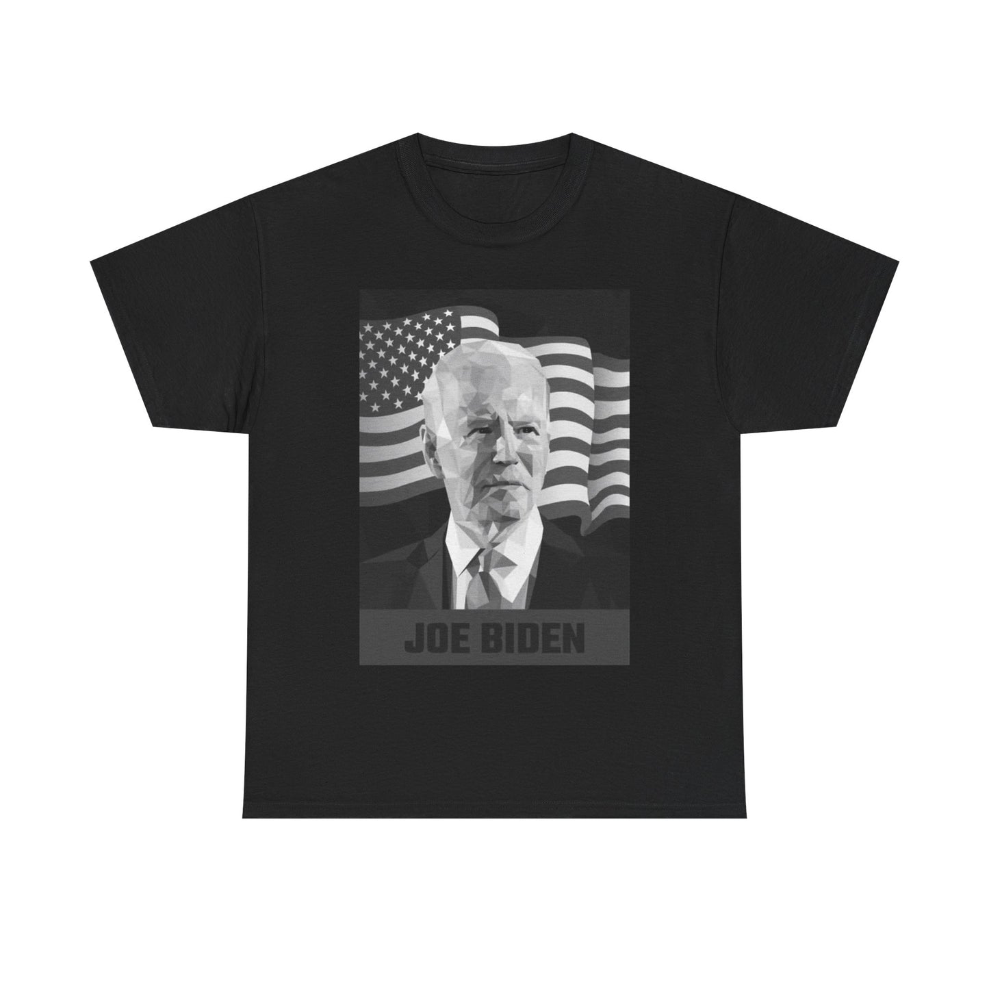 Joe Biden Tshirt Black and white Flag Democrat vote Unisex Heavy Cotton Tee