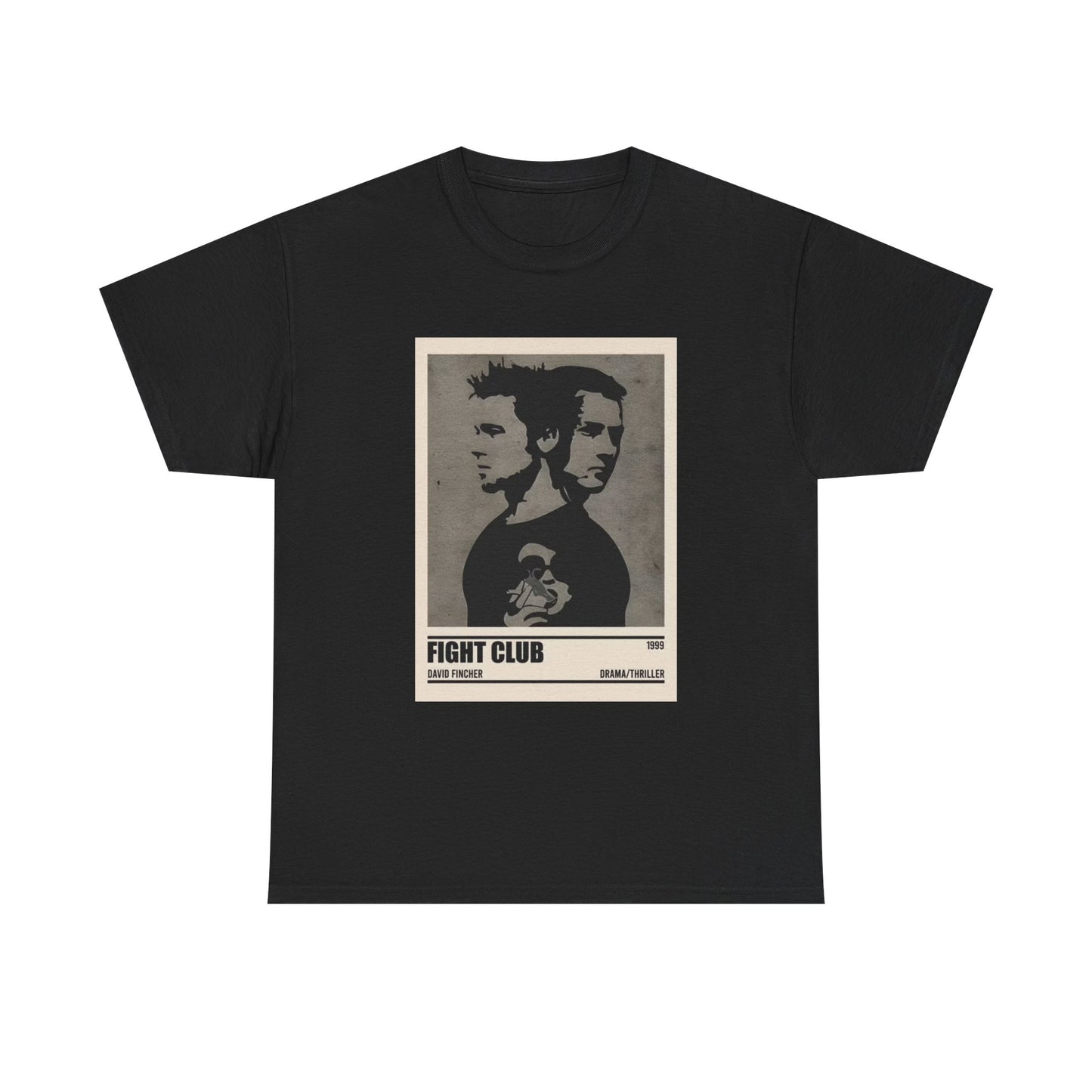 Fight Club Tshirt Vintage Movie Poster Retro Brad Pitt Norton Unisex Heavy Tee