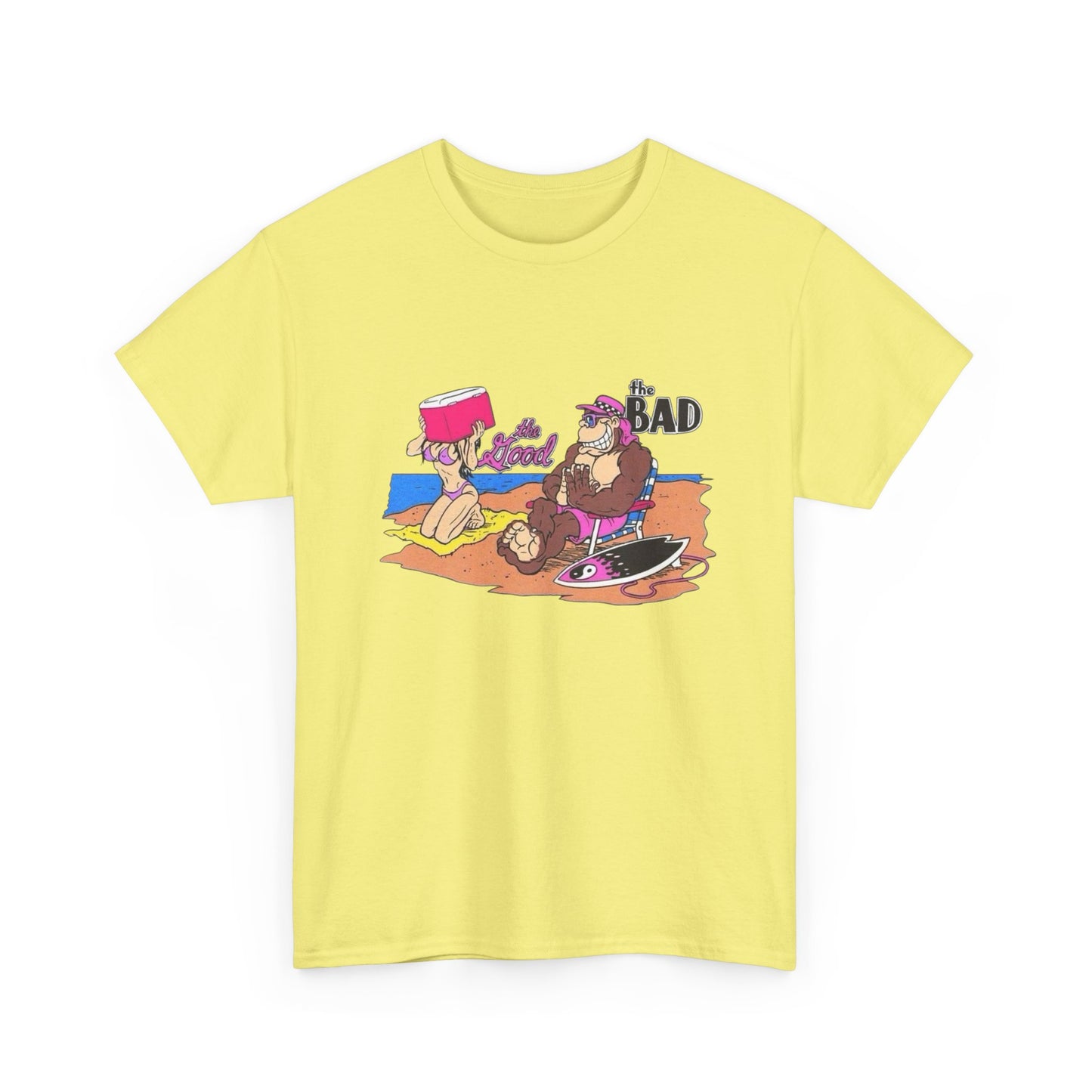 The Bad The Good Beach Graphic T Shirt NEW Unisex Heavy Cotton Tee