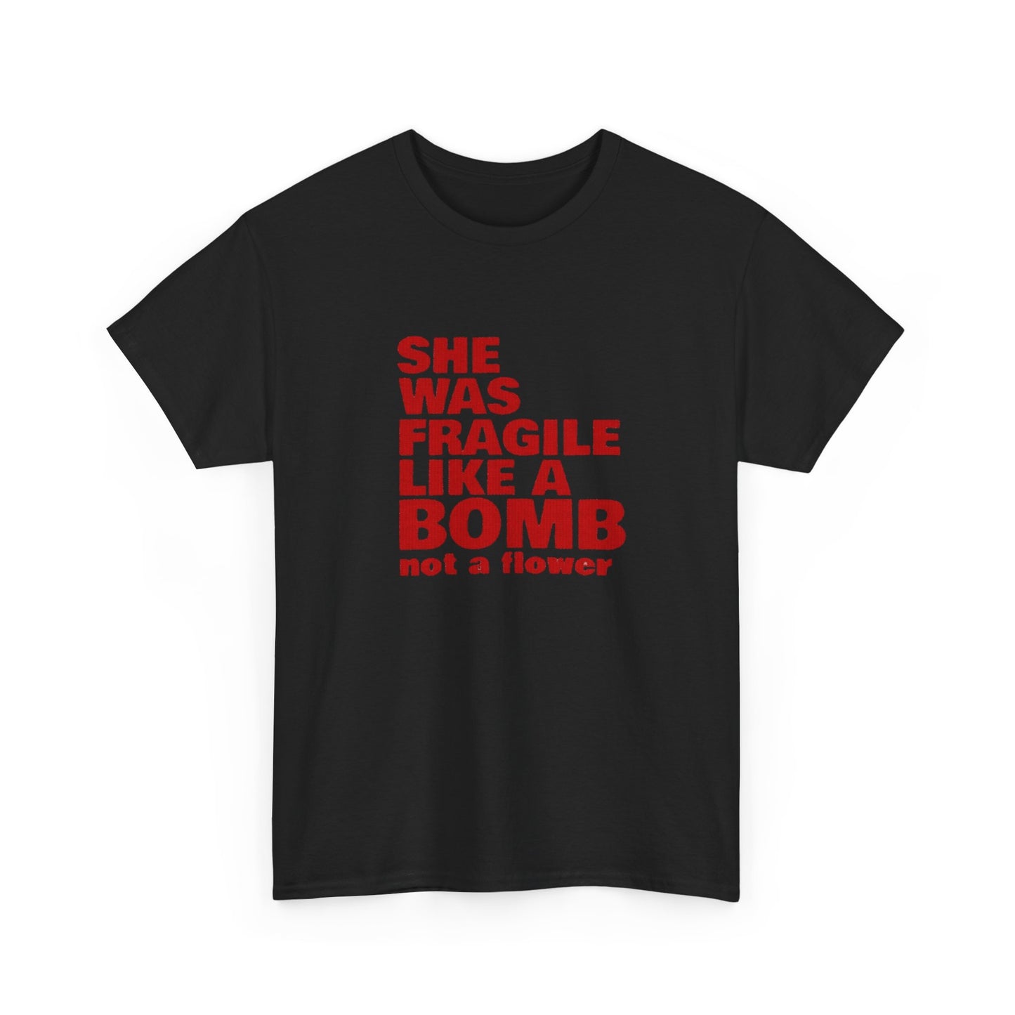 She Was Fragile Art Graphic T Shirt NEW ADULT Unisex Heavy Cotton Tee