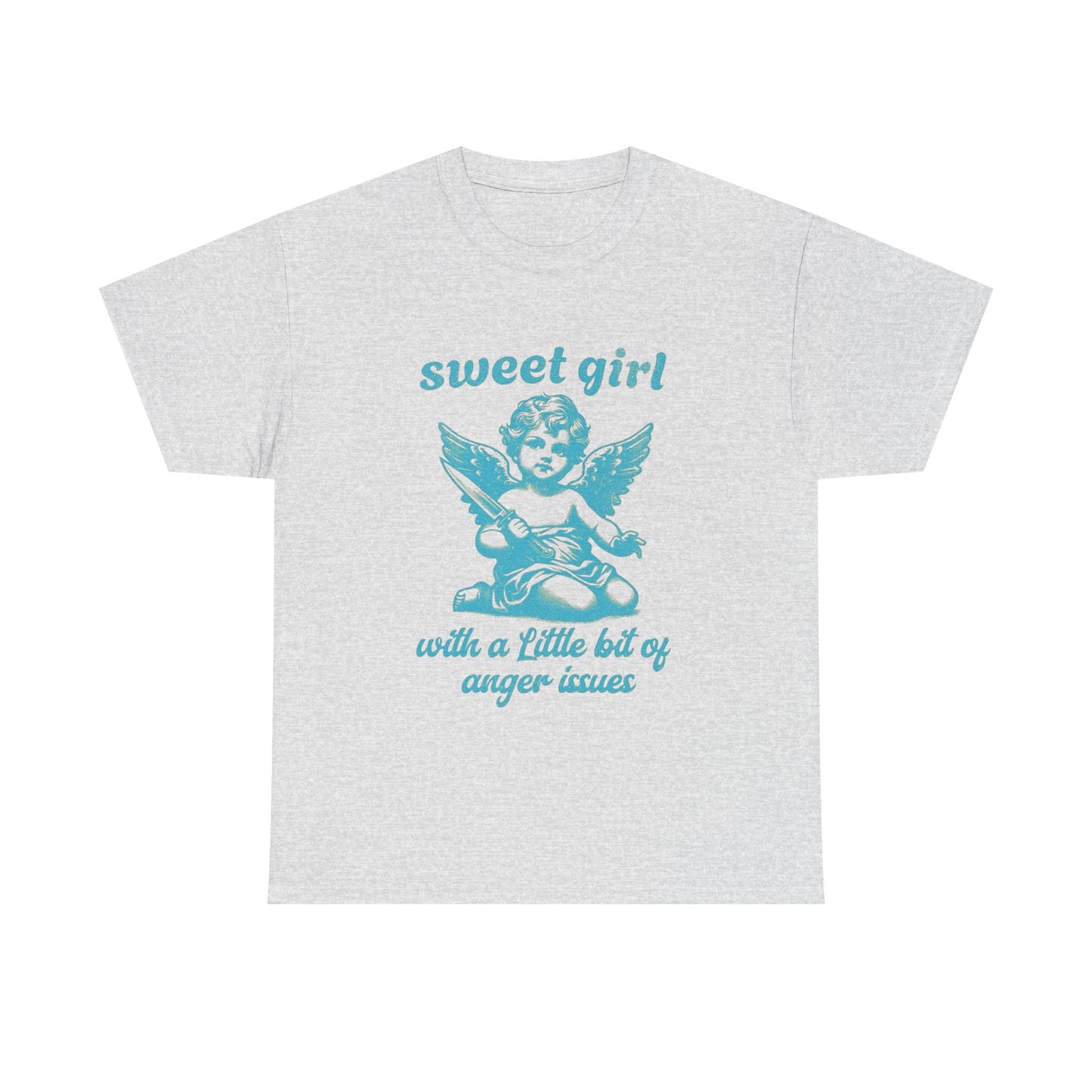 Sweet Girl With An Anger Issue Women's Graphic T Shirt Unisex Heavy Cotton GIFT