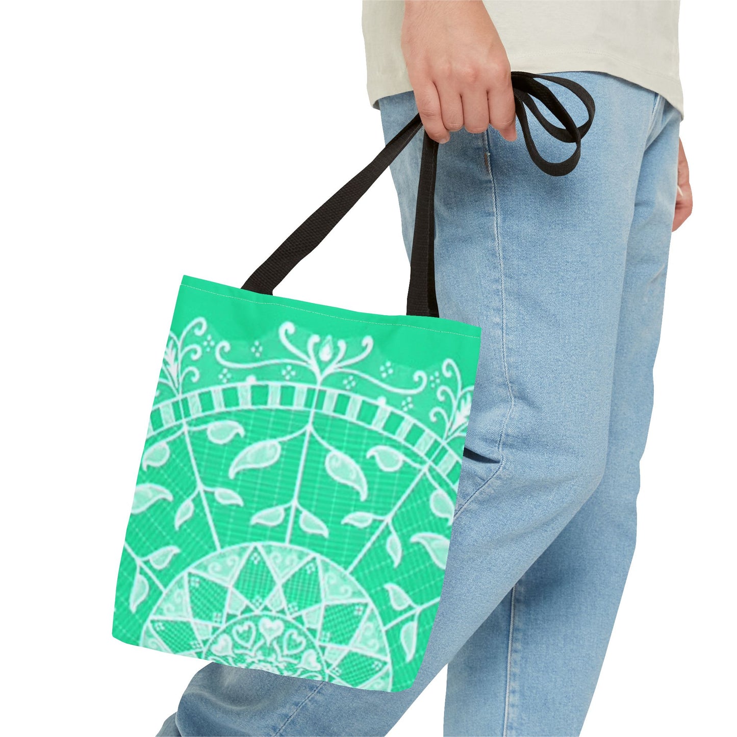 Light Green And White Multi Color BRAND NEW MODERN Tote Bag (AOP)