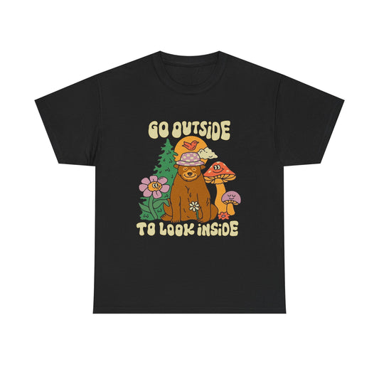 Go Outside To Look Inside Graphic T Shirt NEW ADULT Tee