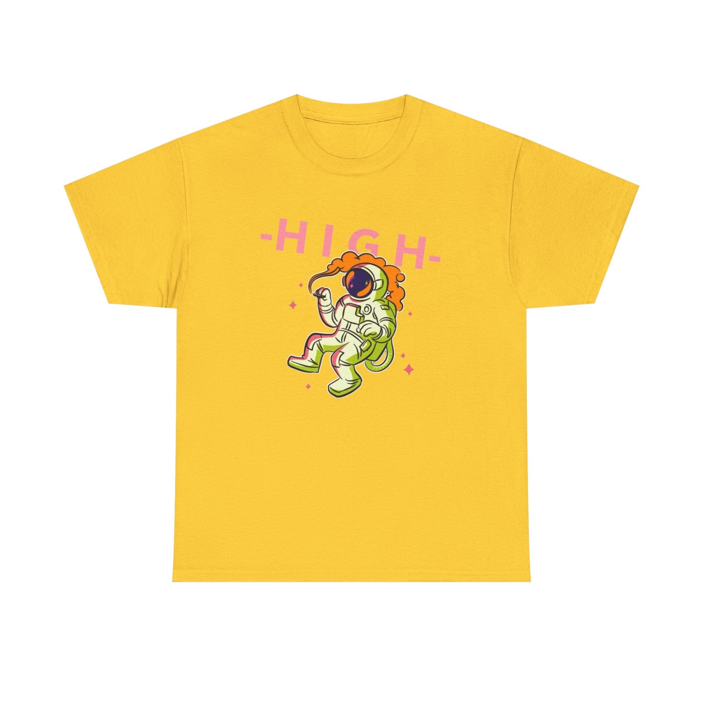 High In Space Graphic T Shirt NEW Adult Unisex Heavy Cotton Tee