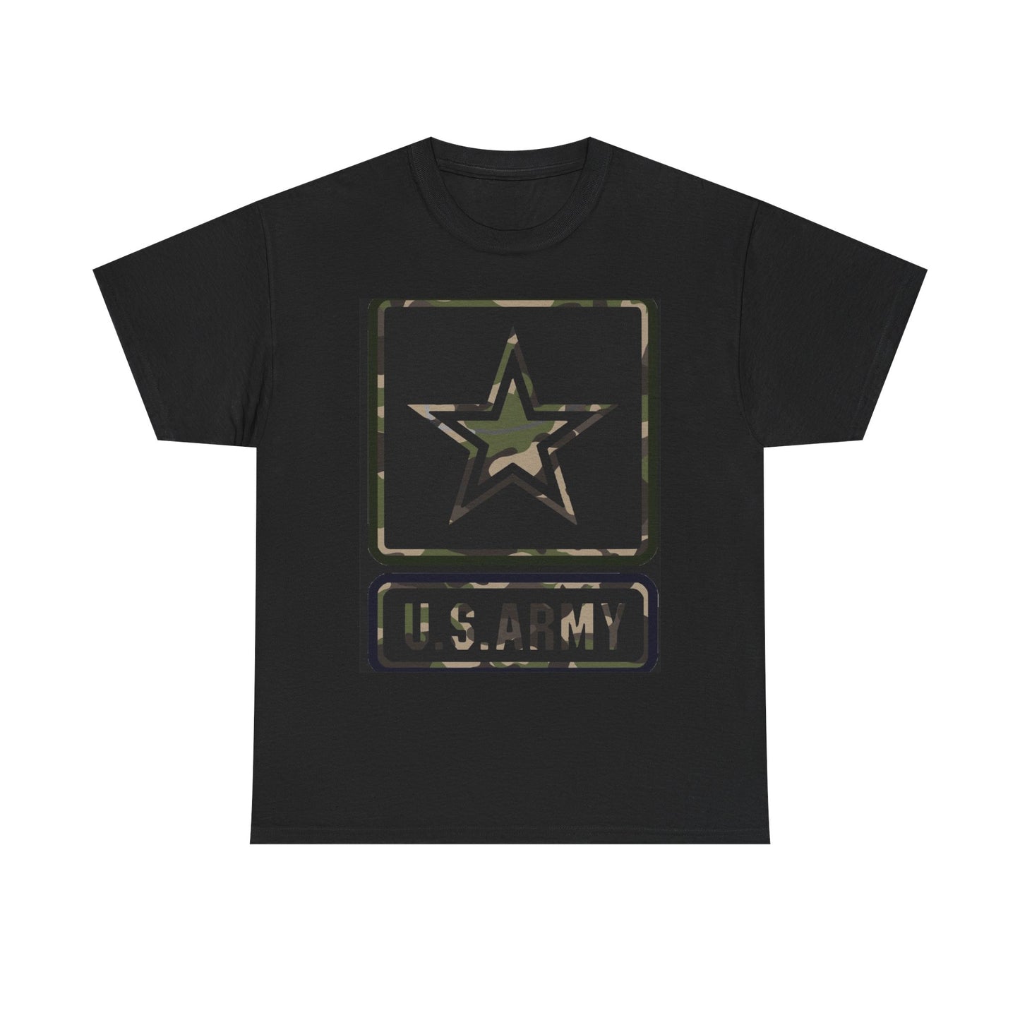 US Army Graphic T Shirt Military Retro Camo Unisex Heavy Cotton Tee