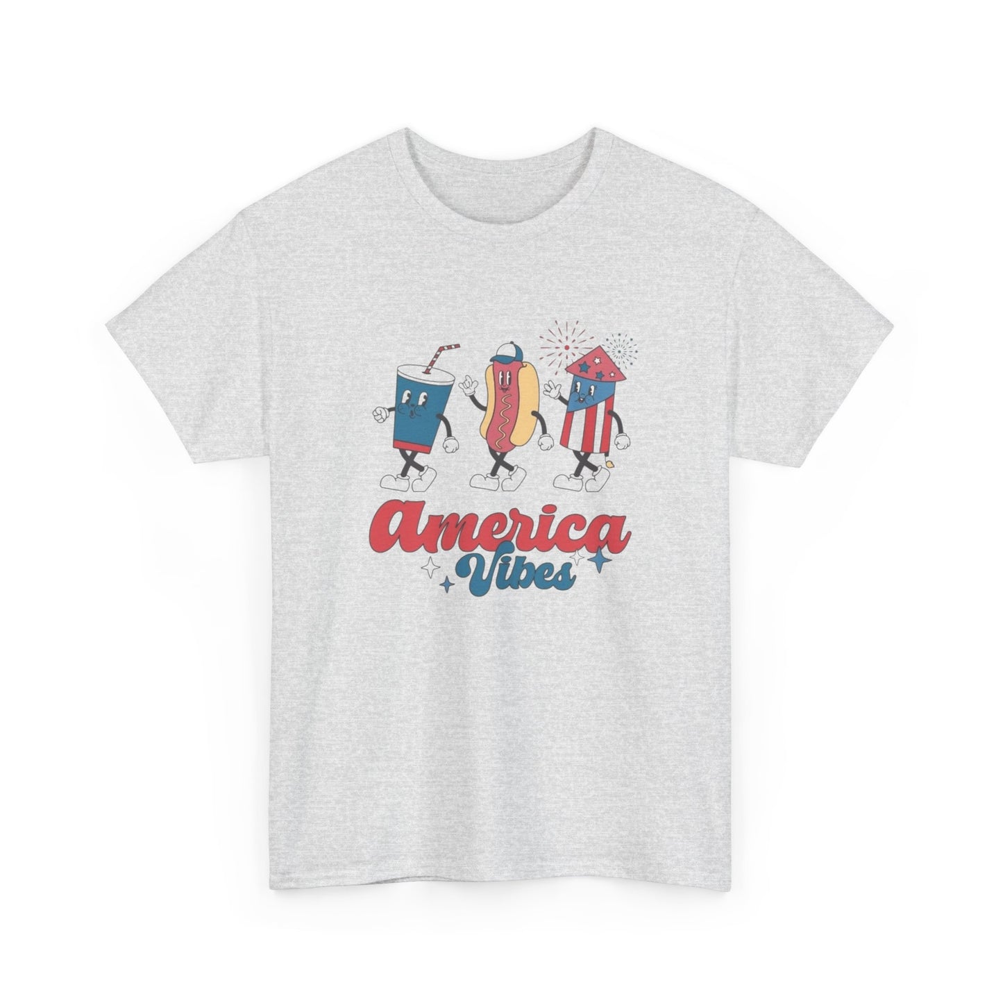 America Vibes BBQ Graphic T Shirt ADULT NEW
