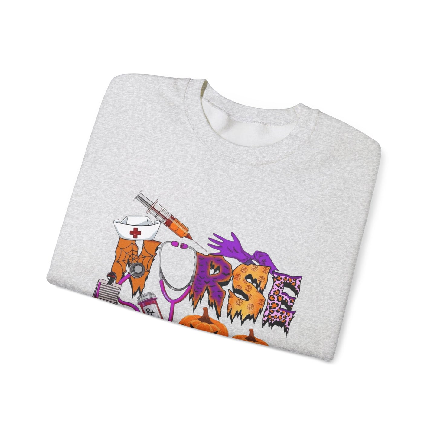 Halloween Nurse Graphic Sweater NEW Unisex Heavy Blend™ Crewneck Sweatshirt