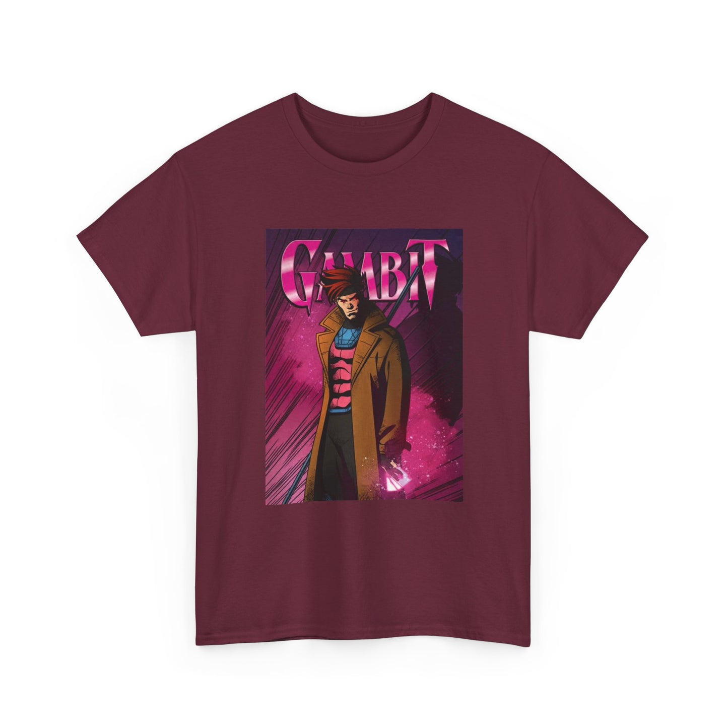 Gambit Tshirt Vintage Anime Cartoon Graphic Neon Unisex Heavy Cotton Tee