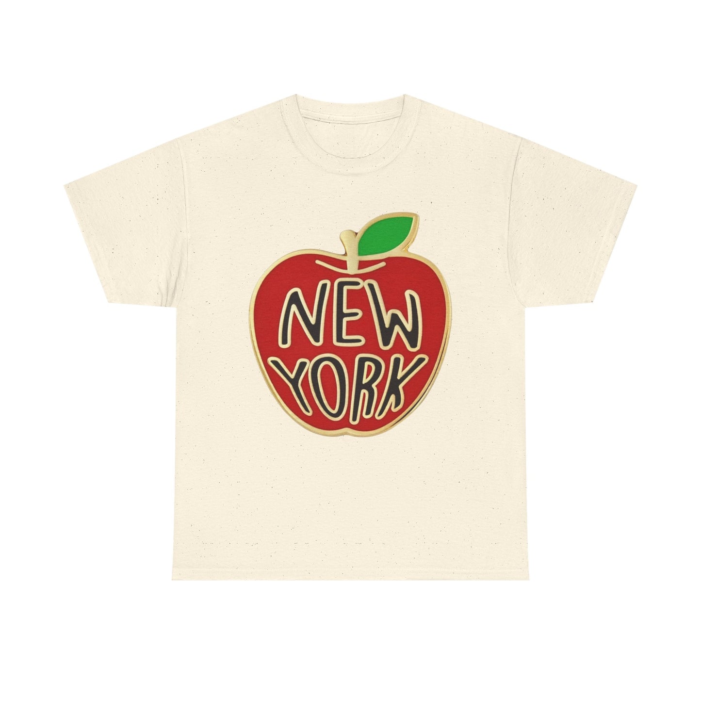 New York Big Apple Gold Graphic T Shirt NEW GIFT Unisex Heavy Cotton Tee