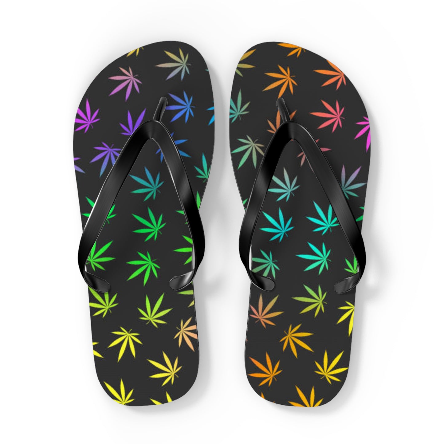 WAVES And SUN Co Sandals Pot Leaf - Flip Flops -Slides Summer Beach BRAND NEW