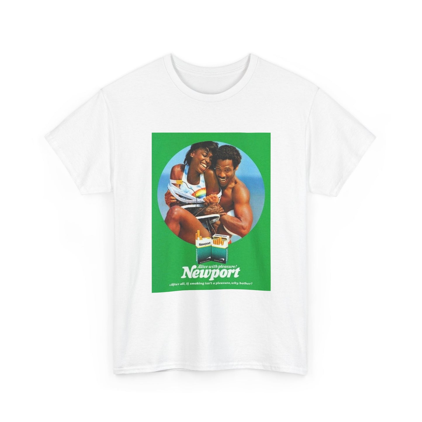 NewPort Cigarette Tshirt Vintage Ad Poster Retro Unisex Heavy Cotton Tee Funny