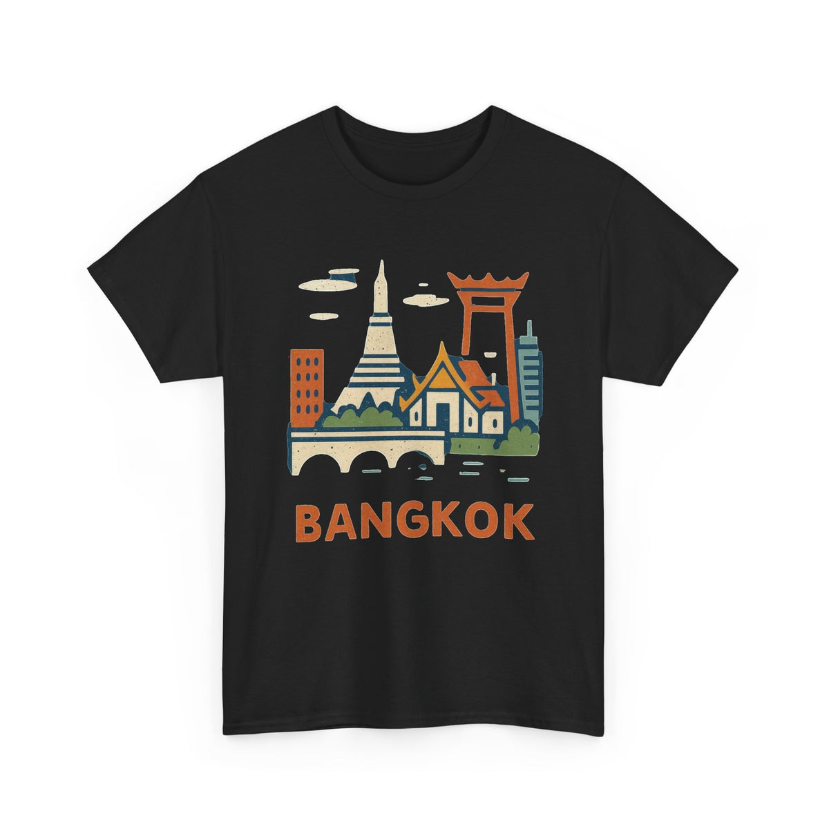 Bangkok Skyline Graphic T-Shirt Men's Graphic Tee Thailand Retro