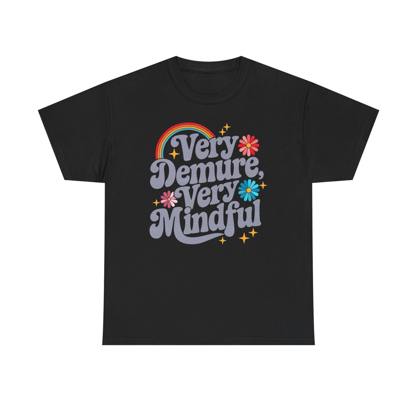 Very Demure Very Mindful Graphic T Shirt NEW ADULT Unisex Heavy Cotton Tee