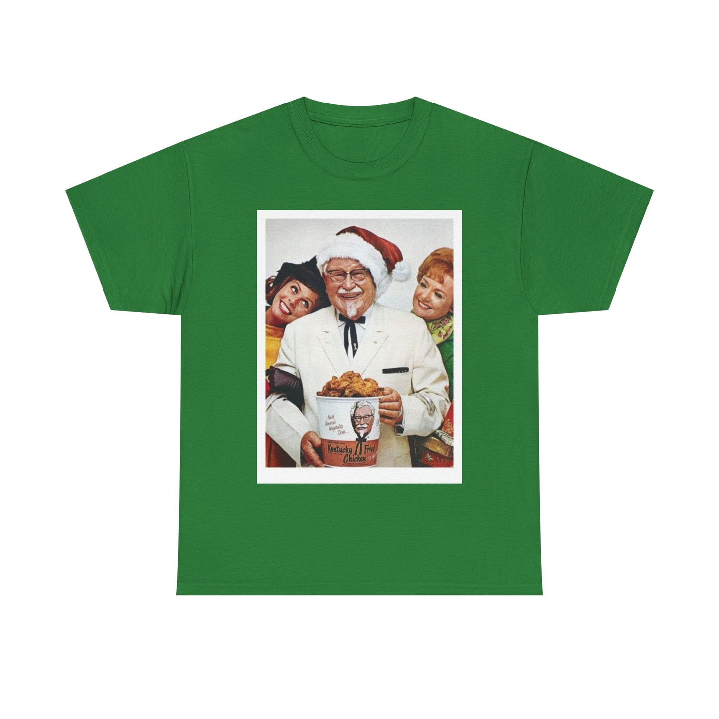 KFC Shirt Christmas Graphic Funny Vintage Gift Retro Unisex Heavy Cotton Tee