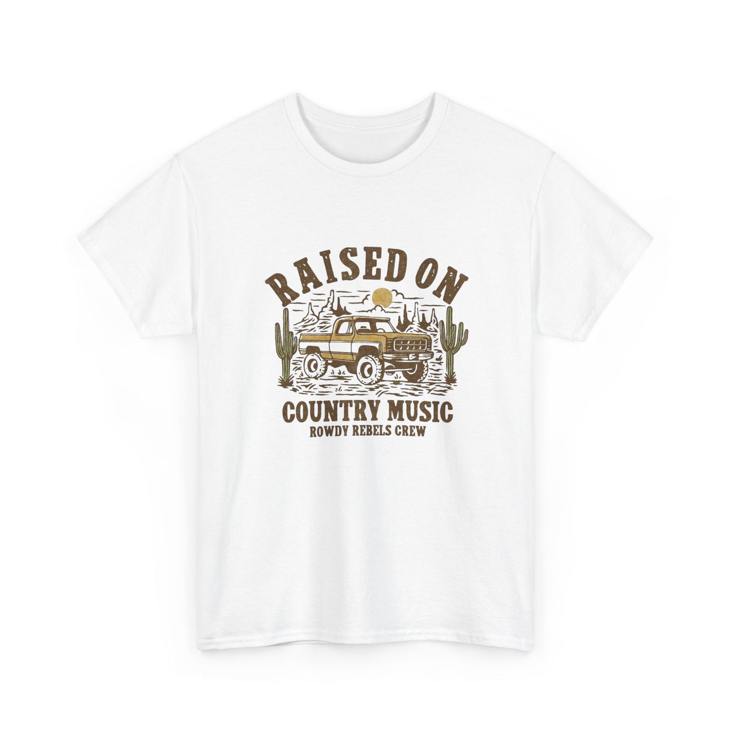 Square body Raised On Country Graphic T Shirt Unisex Heavy Cotton Tee