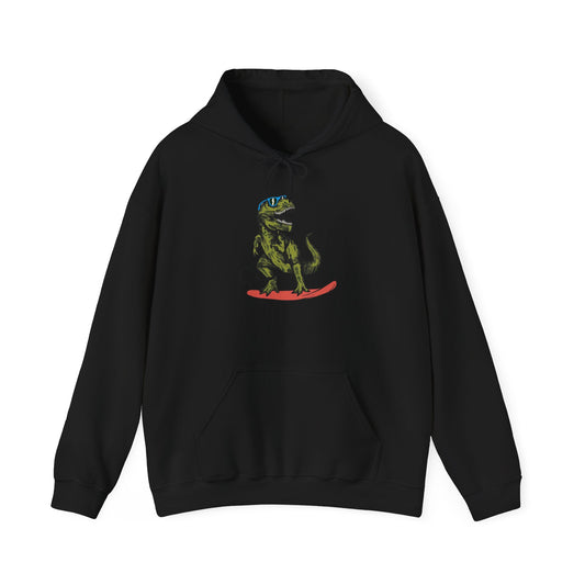 Surfing T Rex Graphic Hoodie Unisex Heavy Blend™ Hooded Sweatshirt