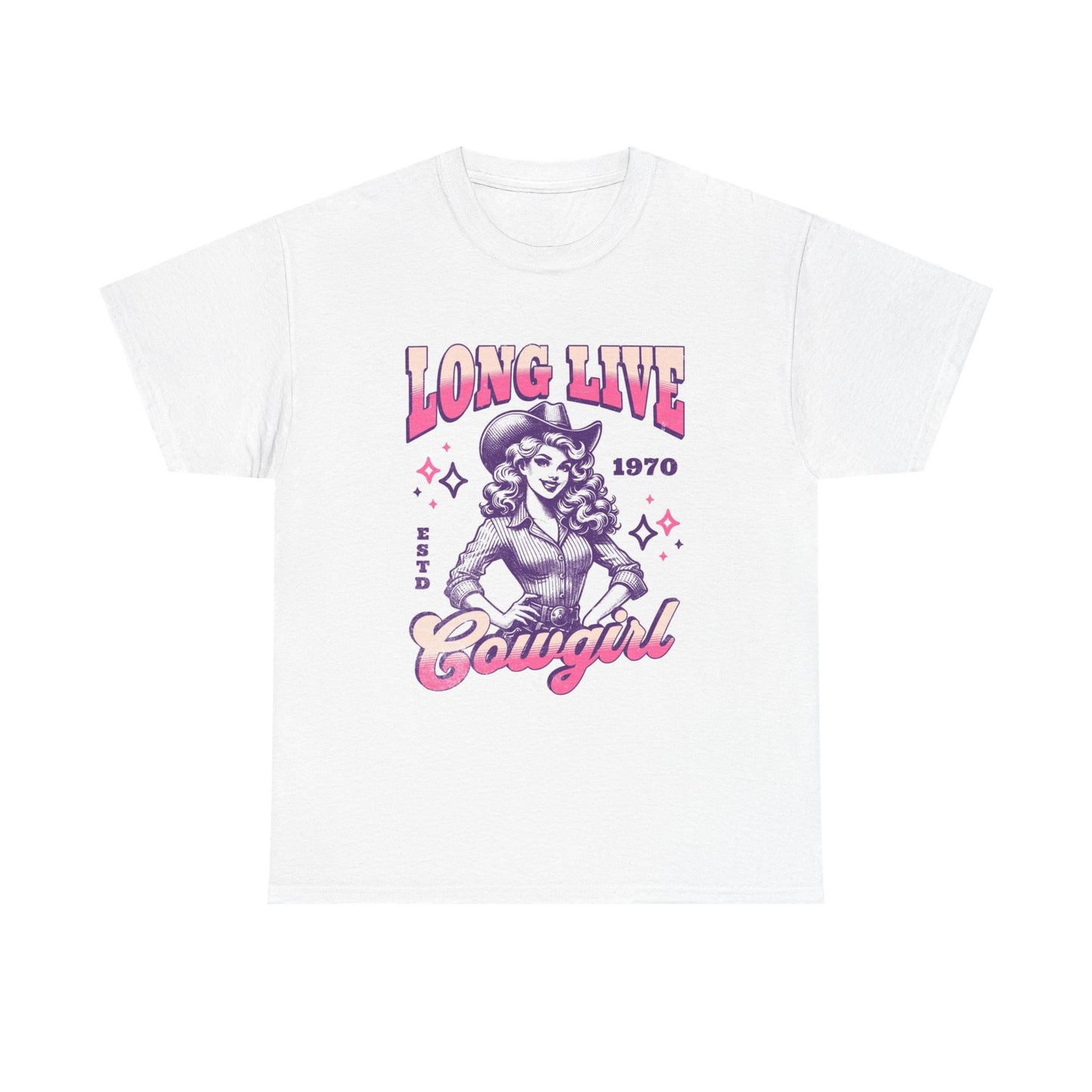 Long Live Cowgirls Graphic T Shirt Womens Retro Vintage Retro Cotton Tee Country