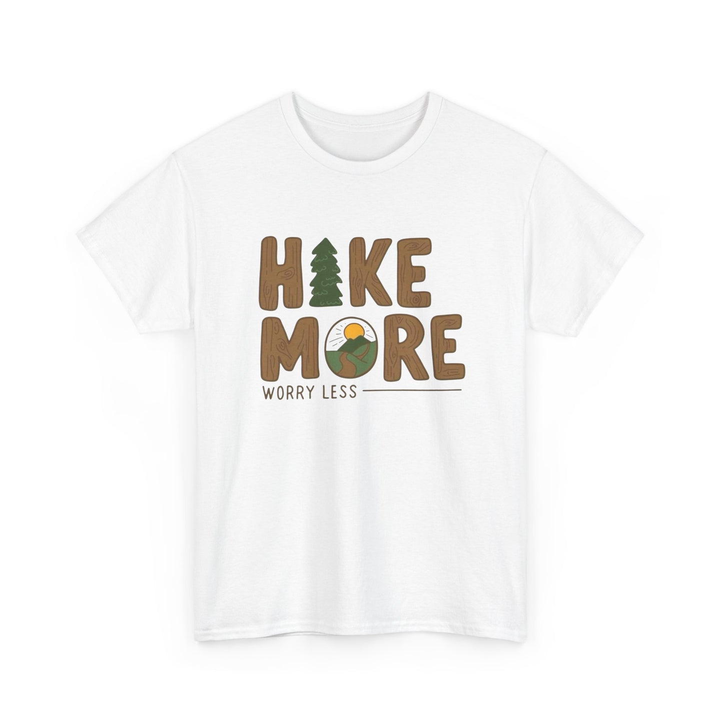 Hike More Worry Less Graphic T Shirt NEW ADULT TEE VINTAGE