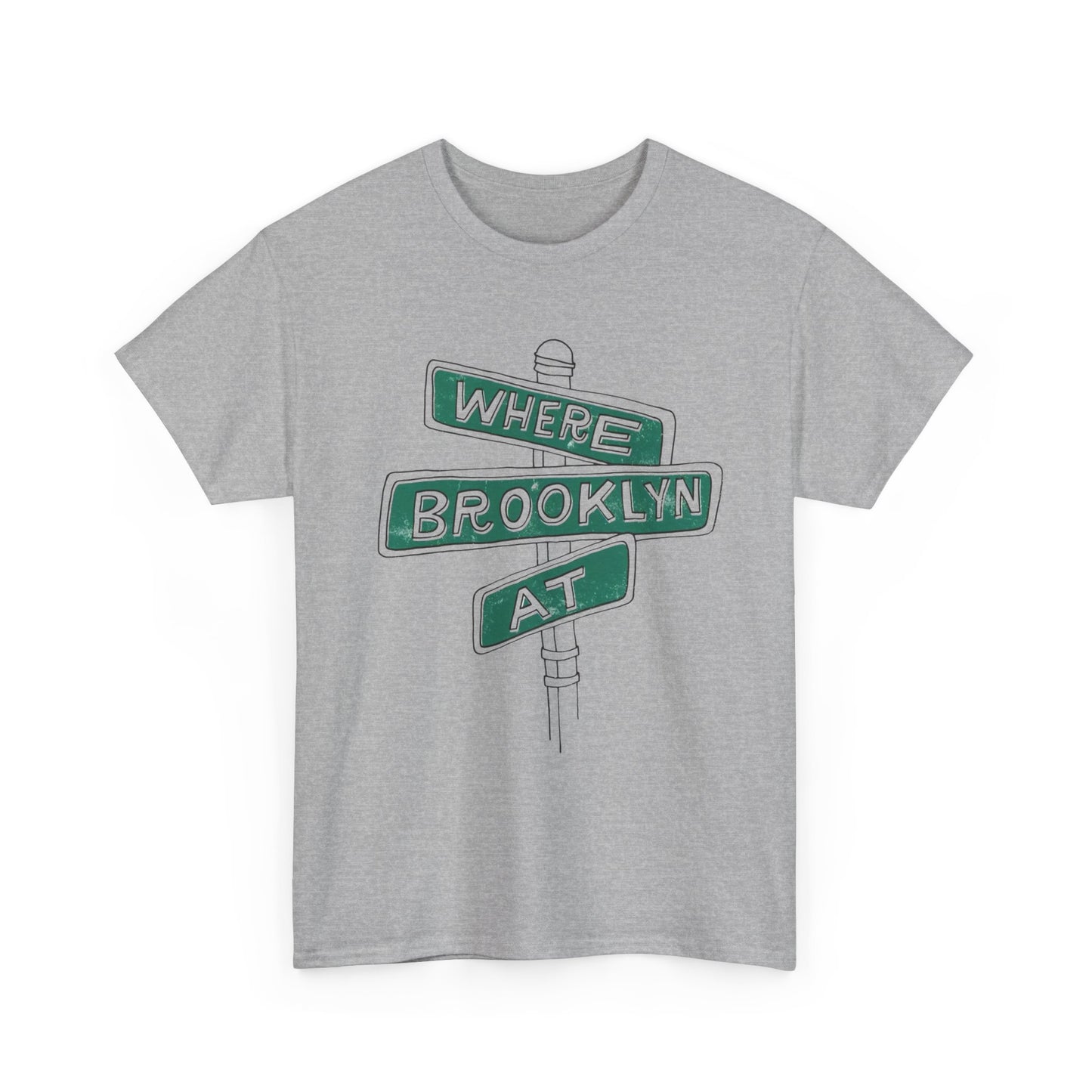 Where Brooklyn At Vintage Graphic T Shirt Heavy Cotton Tee NEW ADULT UNISEX