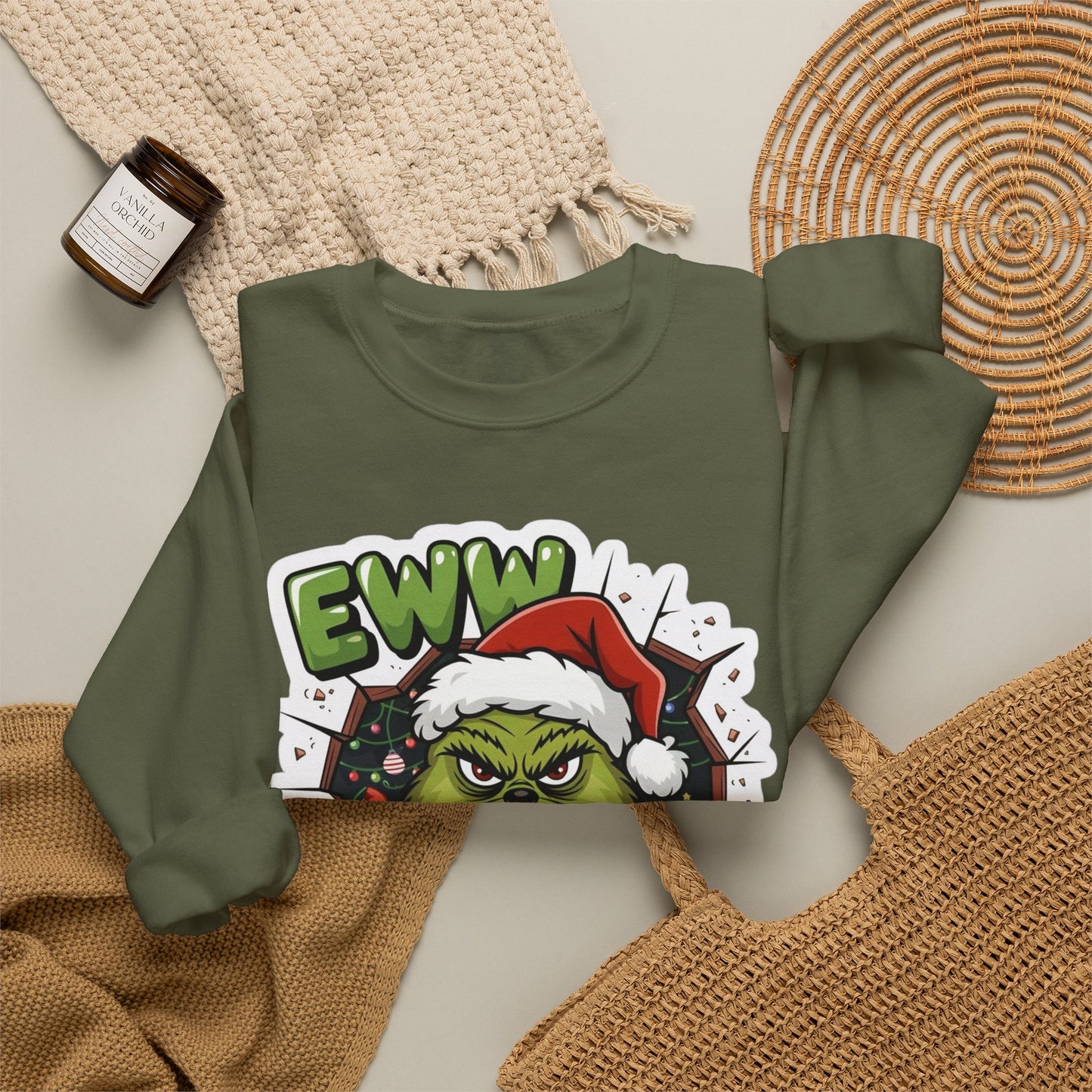 The Grinch Funny Graphic Sweater NEW Unisex Heavy Blend™ Crewneck Sweatshirt