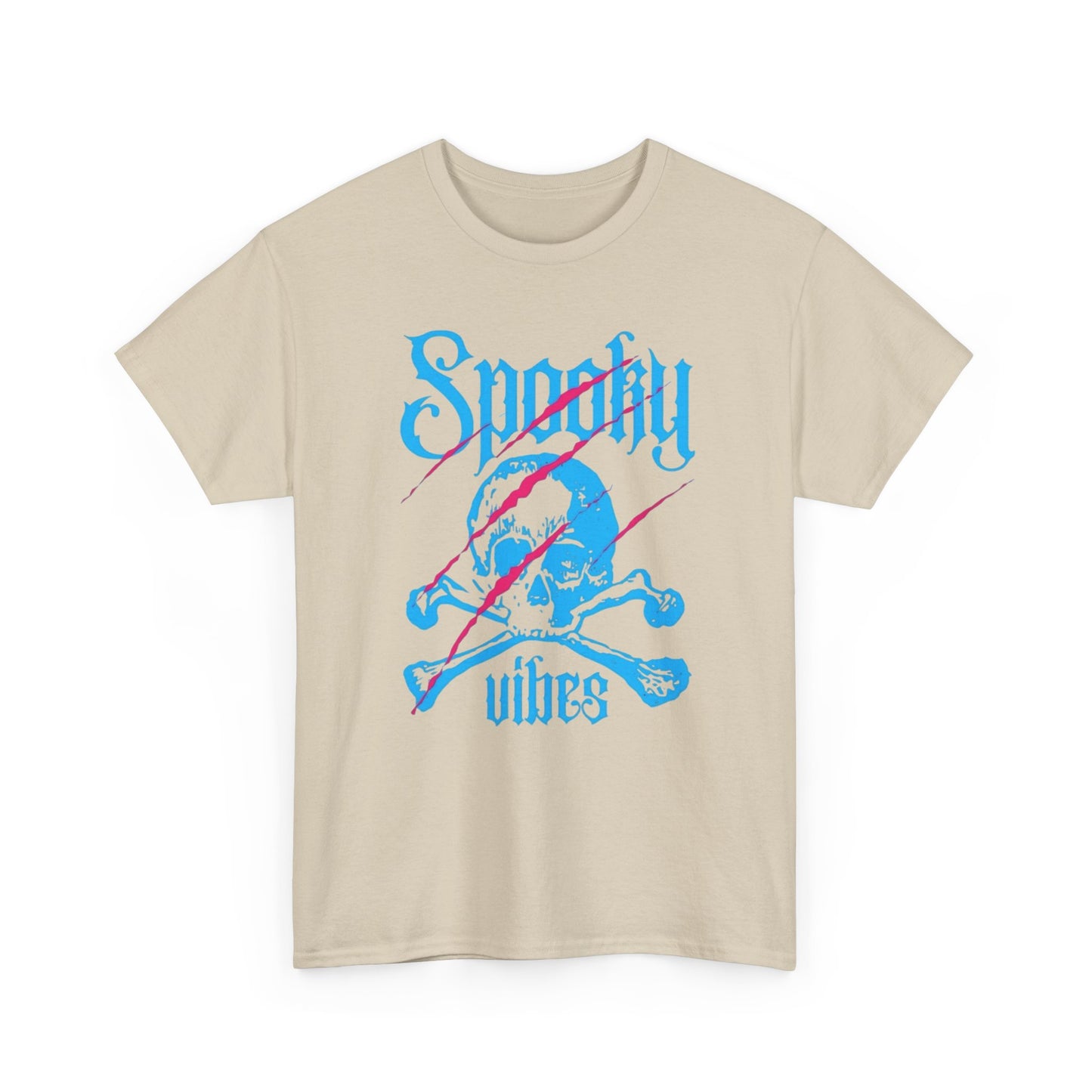 Spooky Vibes Graphic T Shirt NEW Unisex Heavy Cotton Tee