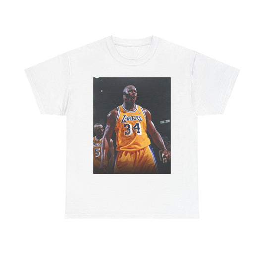 Shaq Vintage Graphic T Shirt Retro Lakers Unisex Heavy Cotton Tee